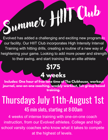 HIIT Club 2024 July-Aug